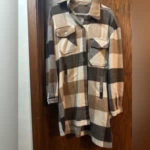 Women’s Long plaid coat